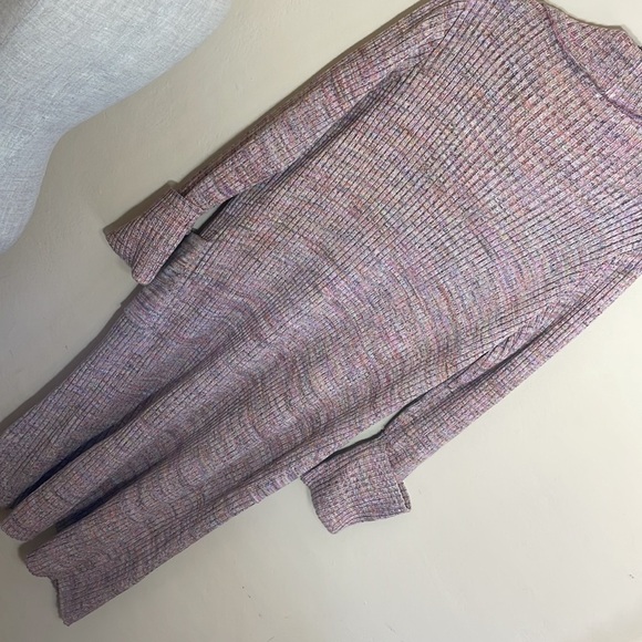 Free People Size L Under The Boardwalk Maxi Cardigan Sweater Ribbed knit - Picture 9 of 10